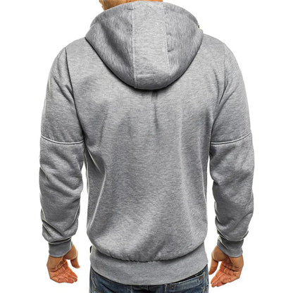 Erik – slim fit zip hoodie mit rippbündchen und reißverschlusstasche