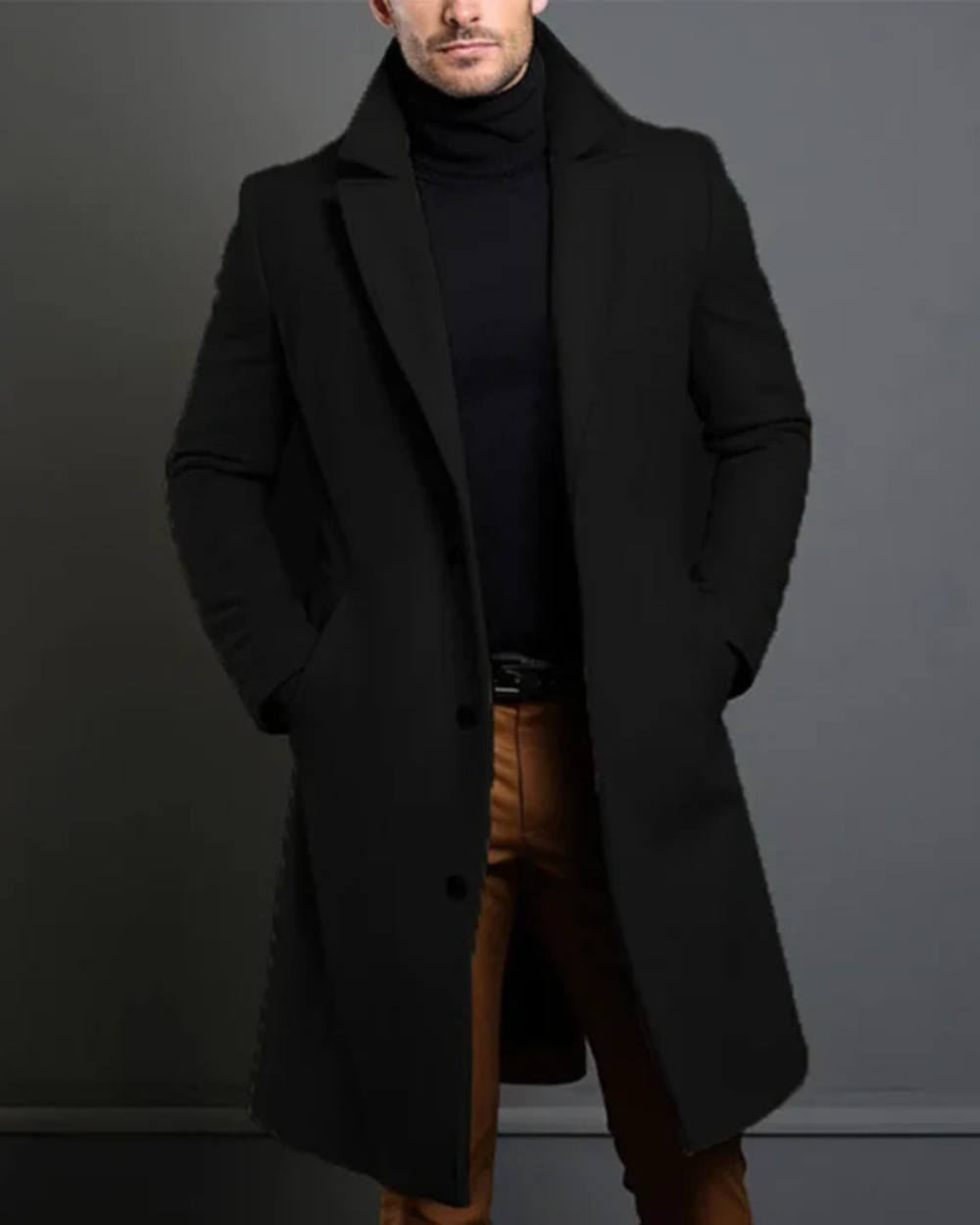 Masen | Manteau trench à finition luxueuse für Männer