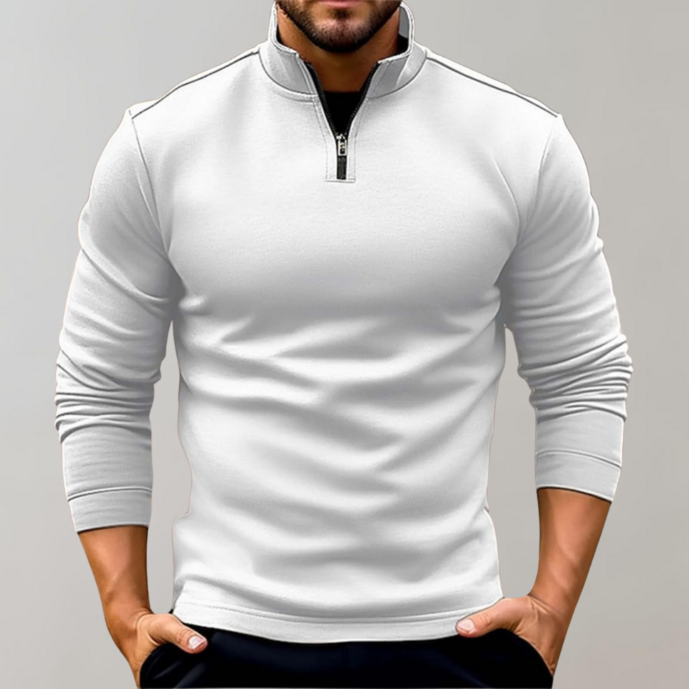 Erwin | Sportlich-eleganter Herrenpullover mit halbem Reißverschluss