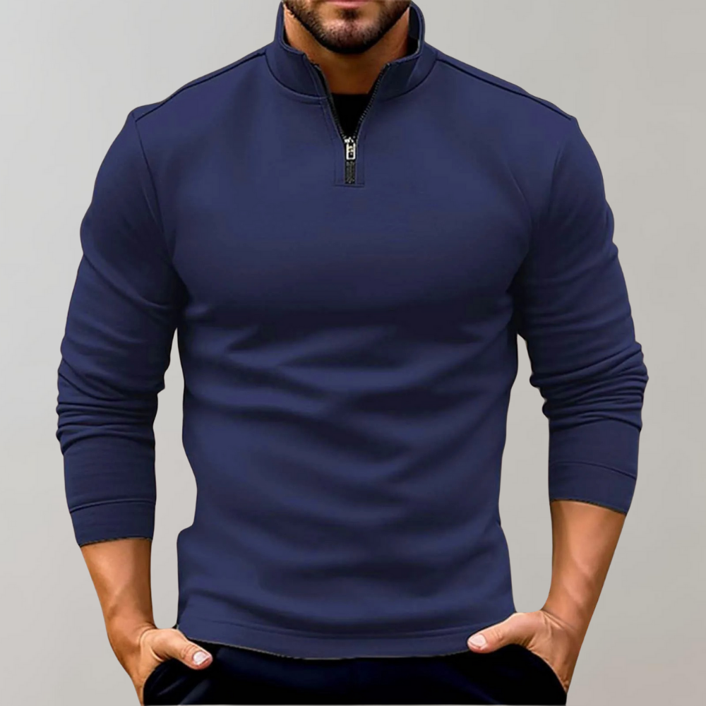 Erwin | Sportlich-eleganter Herrenpullover mit halbem Reißverschluss
