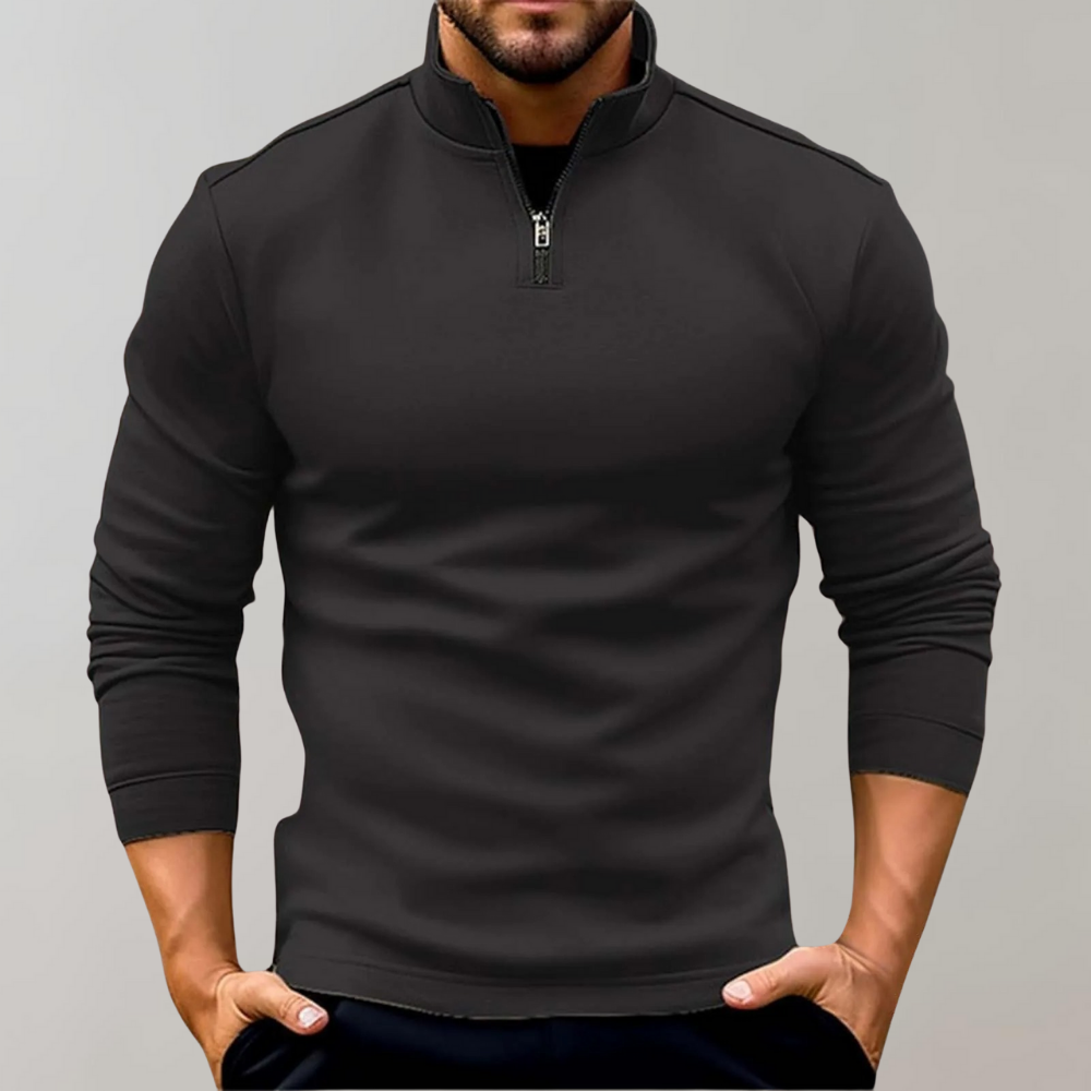 Erwin | Sportlich-eleganter Herrenpullover mit halbem Reißverschluss