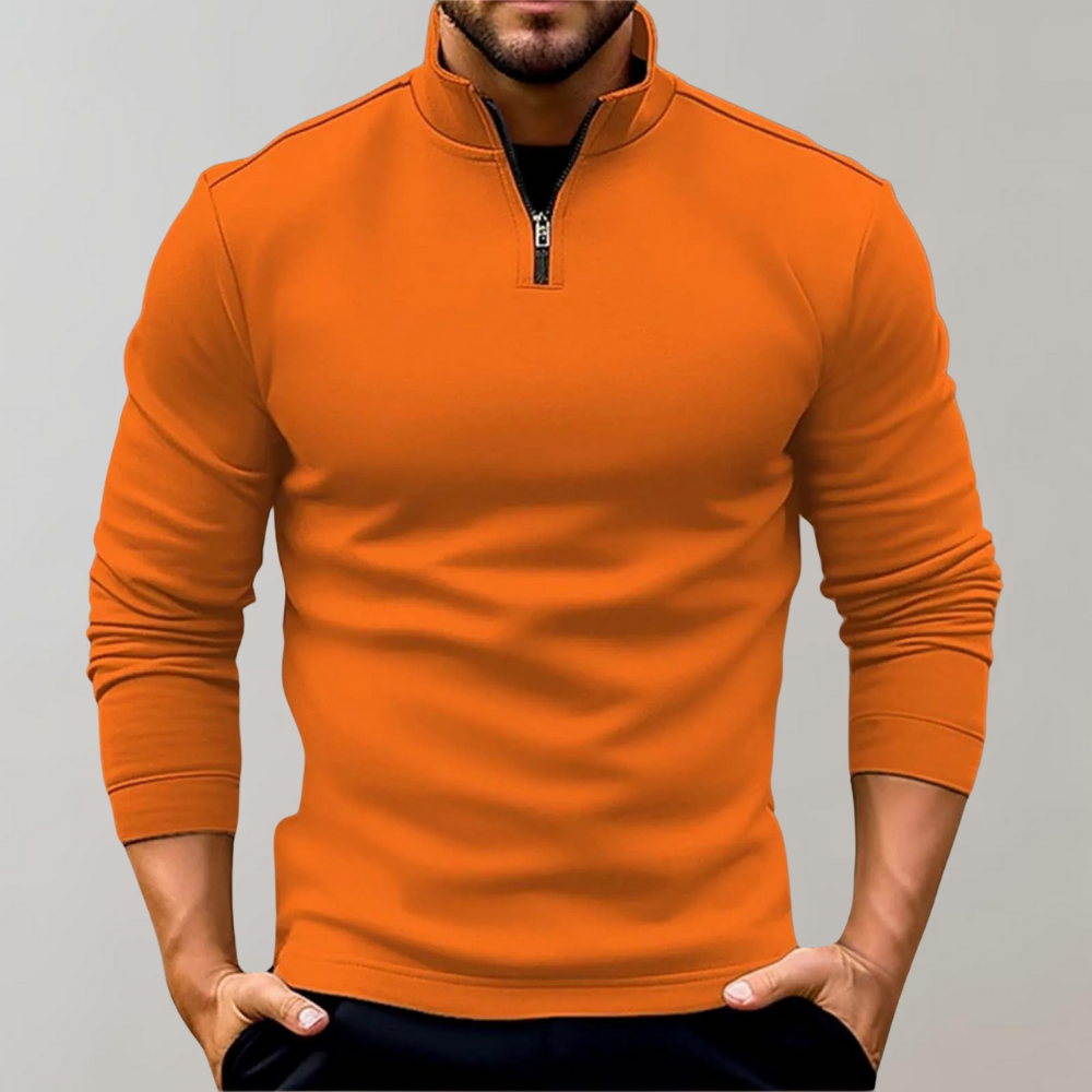 Erwin | Sportlich-eleganter Herrenpullover mit halbem Reißverschluss