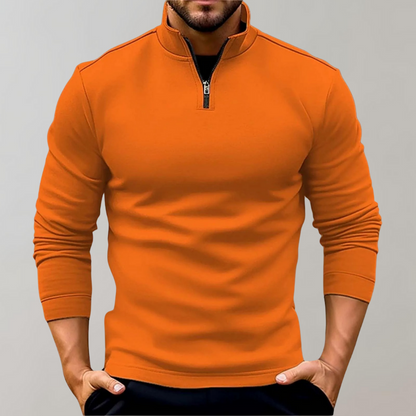 Erwin | Sportlich-eleganter Herrenpullover mit halbem Reißverschluss