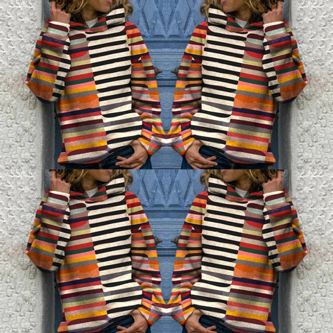 Eva janssen – mehrfarbiger kapuzenpullover