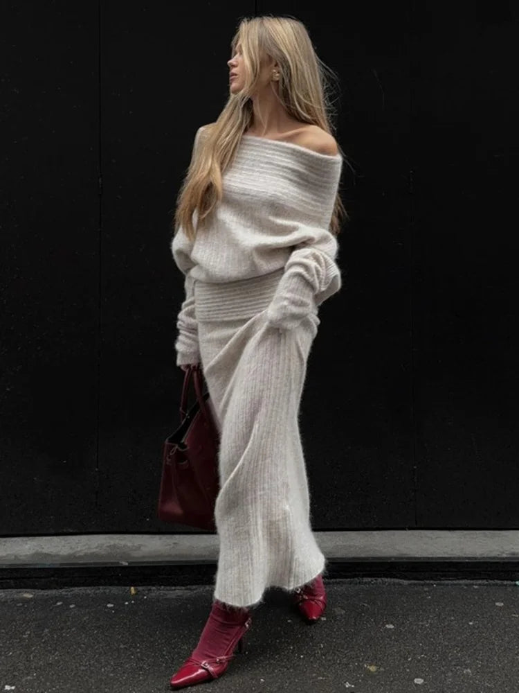 Jayda | Off-Shoulder-Strickpullover für Frauen