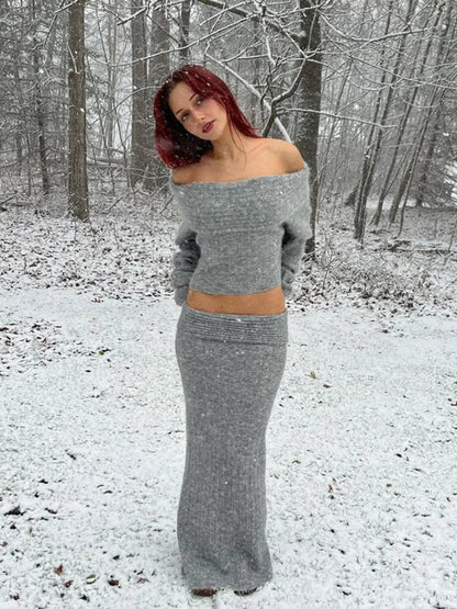 Jayda | Off-Shoulder-Strickpullover für Frauen