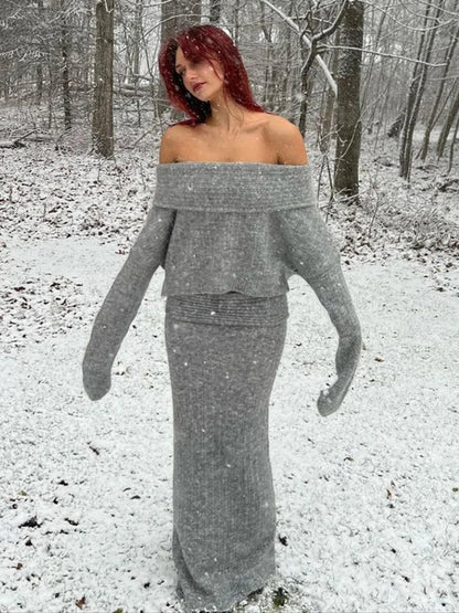 Jayda | Off-Shoulder-Strickpullover für Frauen