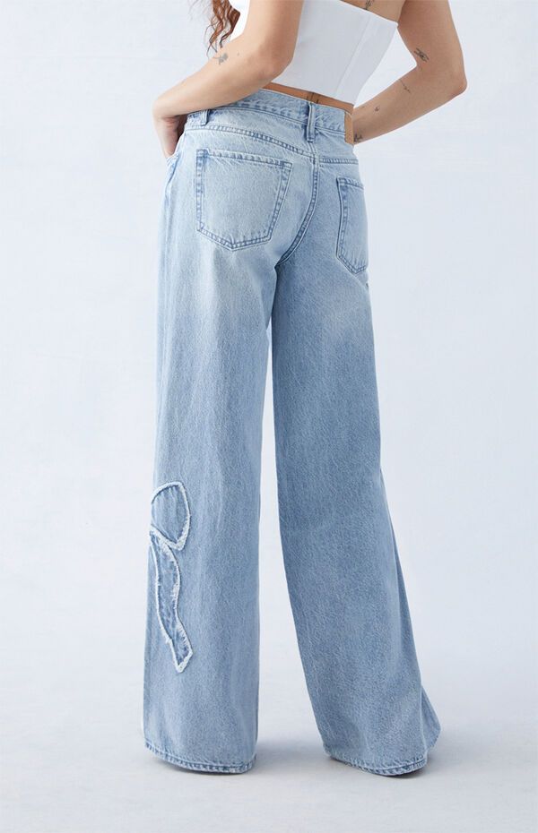 Lavey - baggy-jeans mit schleifen