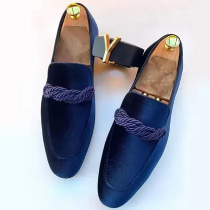 Jonas – cord loafers mit geflochtenem detail und elegantem schnitt