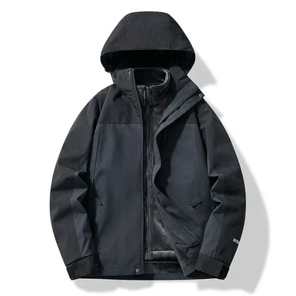 Outdoor skijacke für herren mit kapuze – wetterfest & funktional