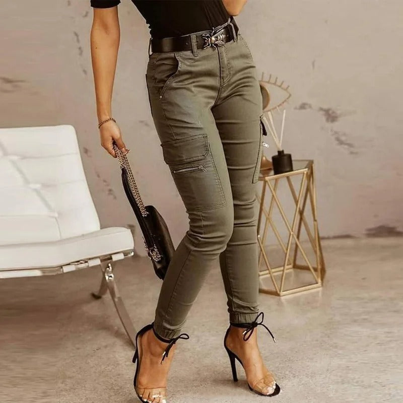 Lillian | Jeans cargo mit Utility-Taschen für Frauen