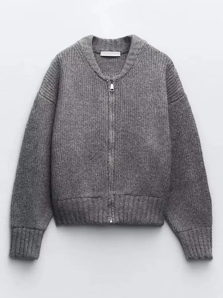 Mia strickjacke mit reißverschluss – damen