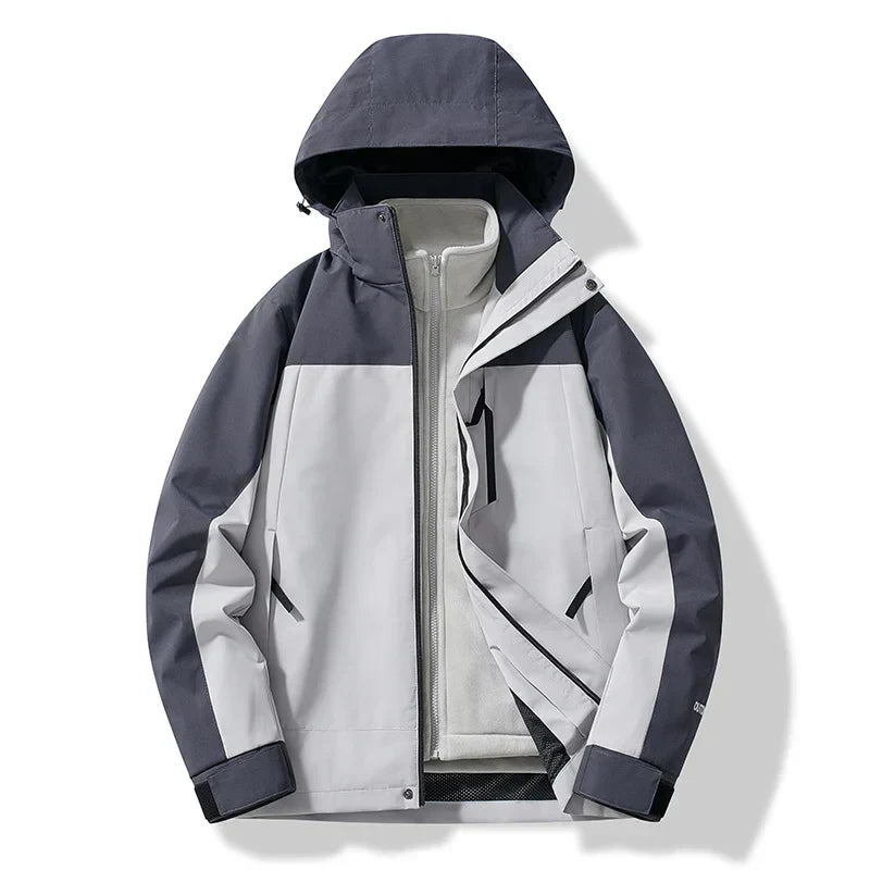 Outdoor skijacke für herren mit kapuze – wetterfest & funktional