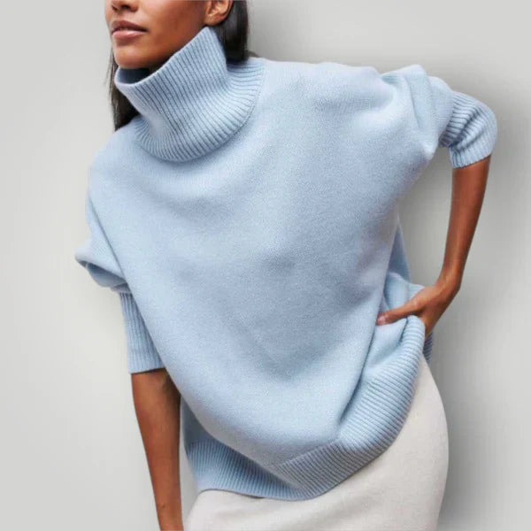 Damen-rollkragenpullover in ubergröße – warmer strickpullover für herbst und winter