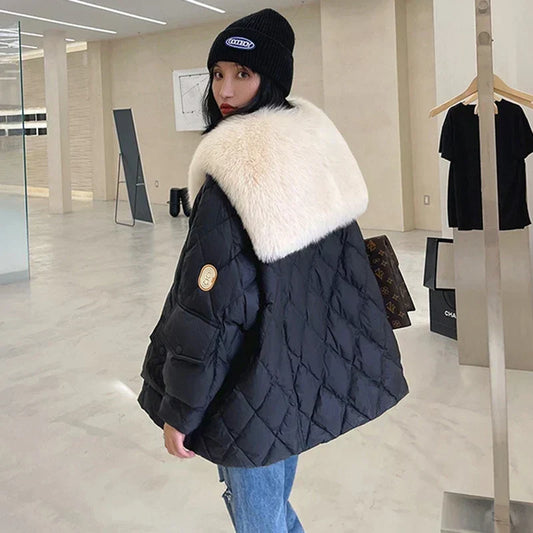 Jacke mit pelzkragen