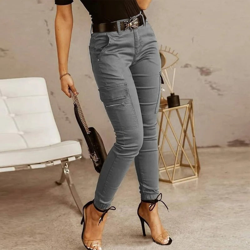 Lillian | Jeans cargo mit Utility-Taschen für Frauen