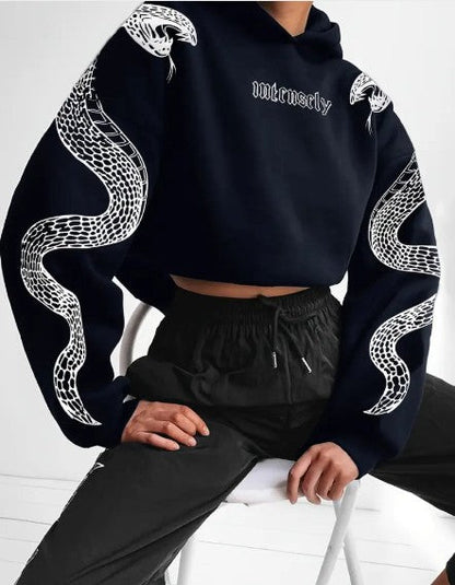 Zuri – bedruckter kapuzenpullover aus baumwolle