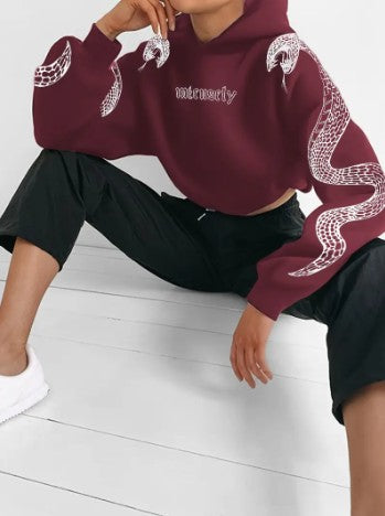 Zuri – bedruckter kapuzenpullover aus baumwolle