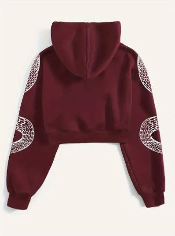 Zuri – bedruckter kapuzenpullover aus baumwolle