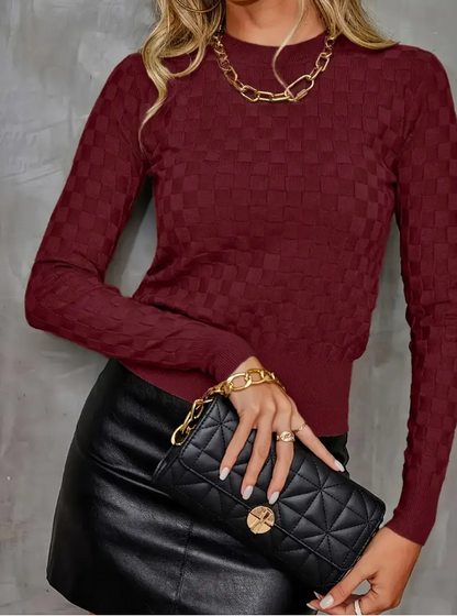 Rita – karierter strickpullover