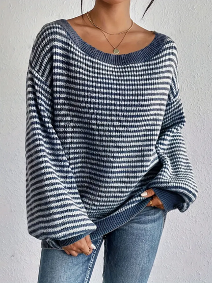 Athena - strickpullover mit abgesenkten schultern
