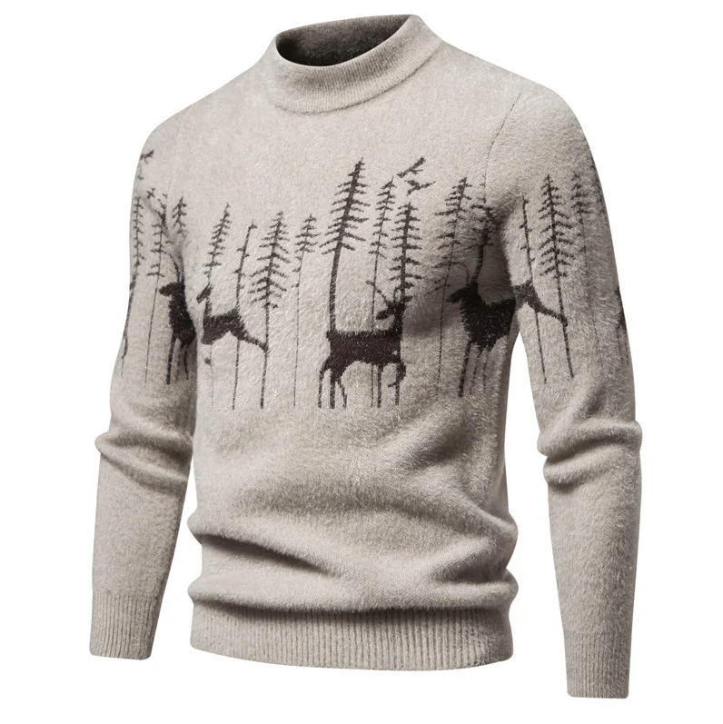 Hochwertiger herrenpullover im weihnachtslook
