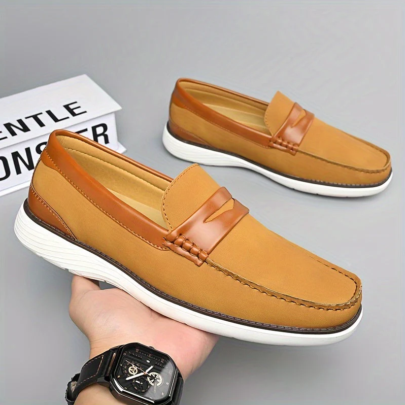 Hochwertige herren-loafer aus leder – elegantes schuhdesign