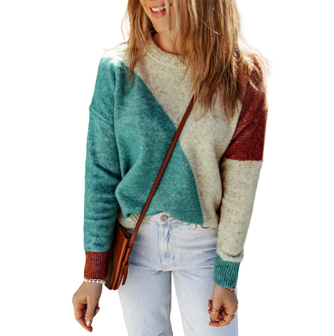 Eleonora | Mehrfarbiger Kaschmirpullover für Frauen