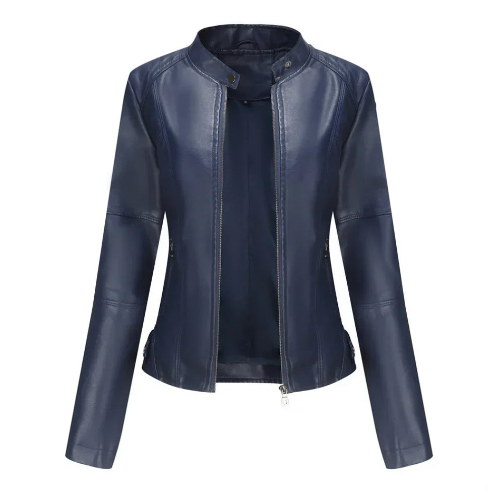 Martha – stilvolle, schmal geschnittene lederjacke für damen