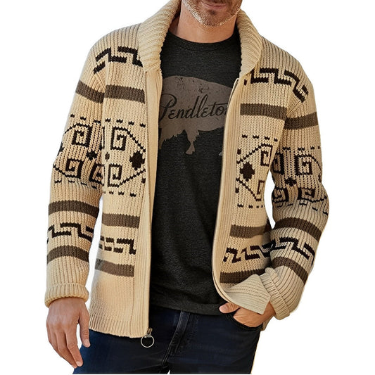 Hector | Cardigan d'automne im vintage-stil aus strick für Männer