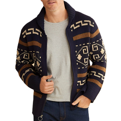Hector | Cardigan d'automne im vintage-stil aus strick für Männer