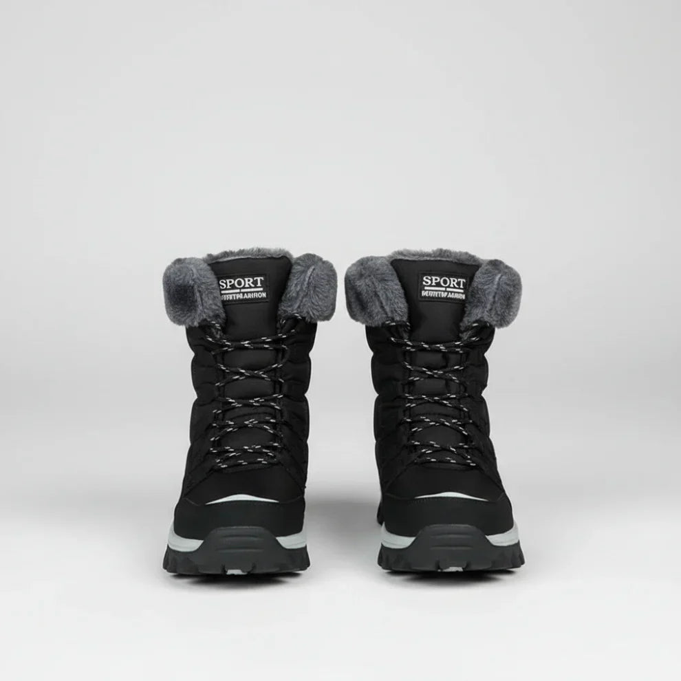 Wasserdichte winterstiefel für damen mit fellfutter – damen