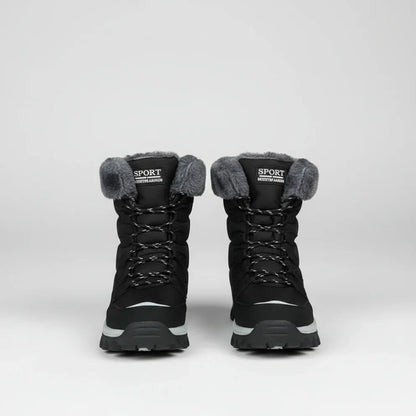 Wasserdichte winterstiefel für damen mit fellfutter – damen