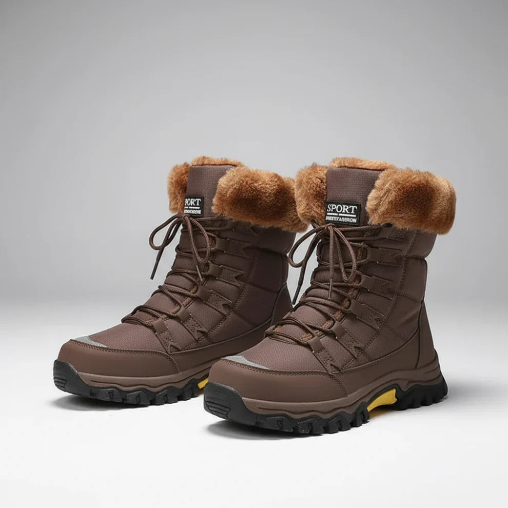 Wasserdichte winterstiefel für damen mit fellfutter – damen