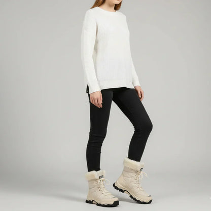 Wasserdichte winterstiefel für damen mit fellfutter – damen