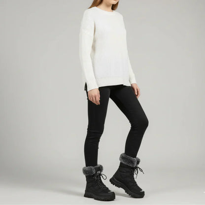 Wasserdichte winterstiefel für damen mit fellfutter – damen