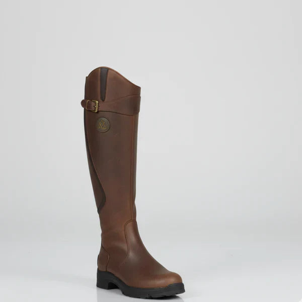 Damen-kniestiefel mit niedrigem absatz und reißverschluss – damen