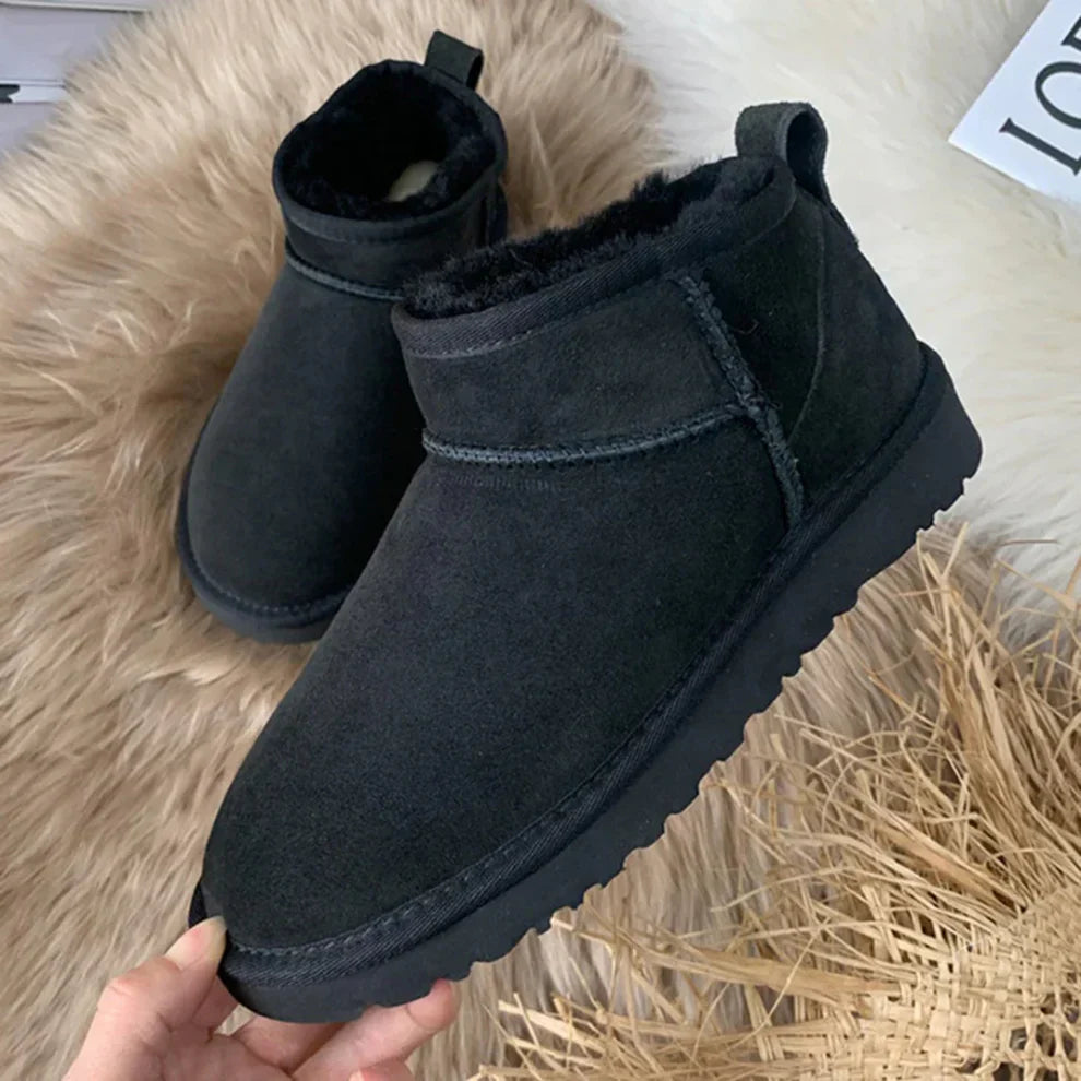 Kuschelige damen-schneestiefel mit fellfutter – damen