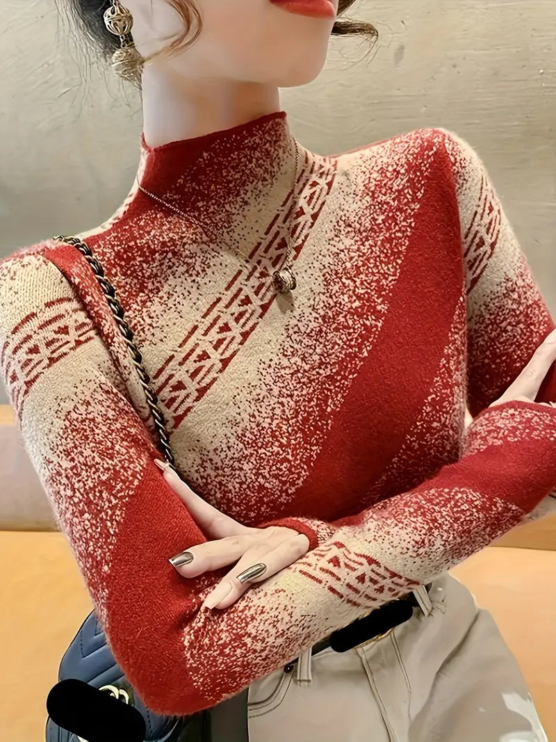 Mayla - eleganter gestreifter strickpullover