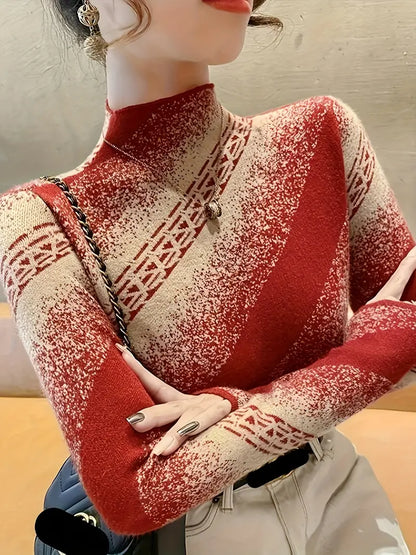 Mayla - eleganter gestreifter strickpullover