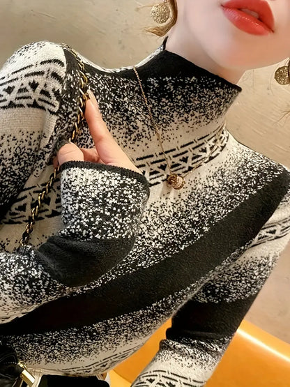 Mayla - eleganter gestreifter strickpullover