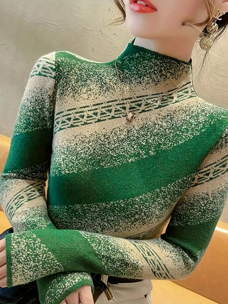 Mayla - eleganter gestreifter strickpullover