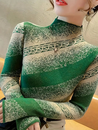 Mayla - eleganter gestreifter strickpullover