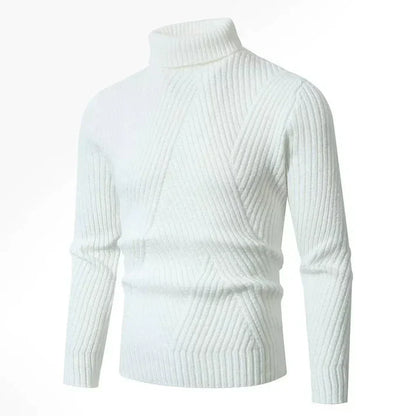 Anders – slim Fit rollkragenpullover aus gerippter wolle