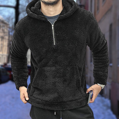 Peter - plüsch-kapuzenpullover für männer