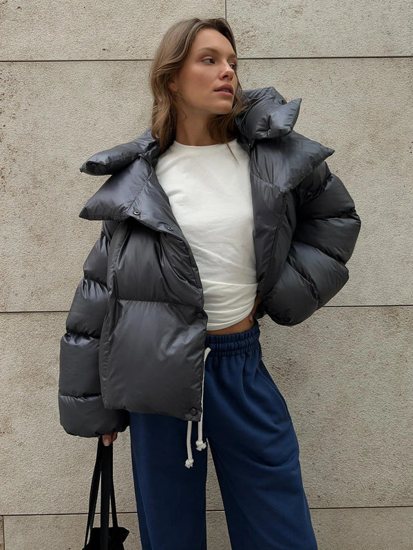 Leonore – stilvolle pufferjacke mit kapuze und wärmeschutz