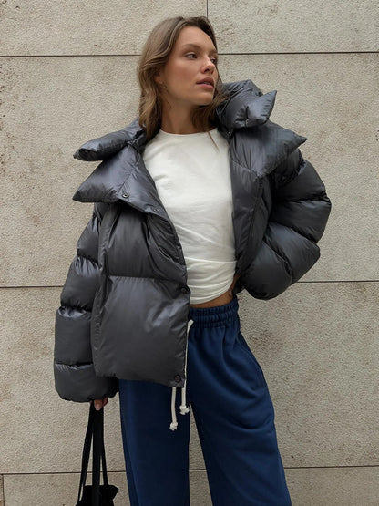Leonore – stilvolle pufferjacke mit kapuze und wärmeschutz