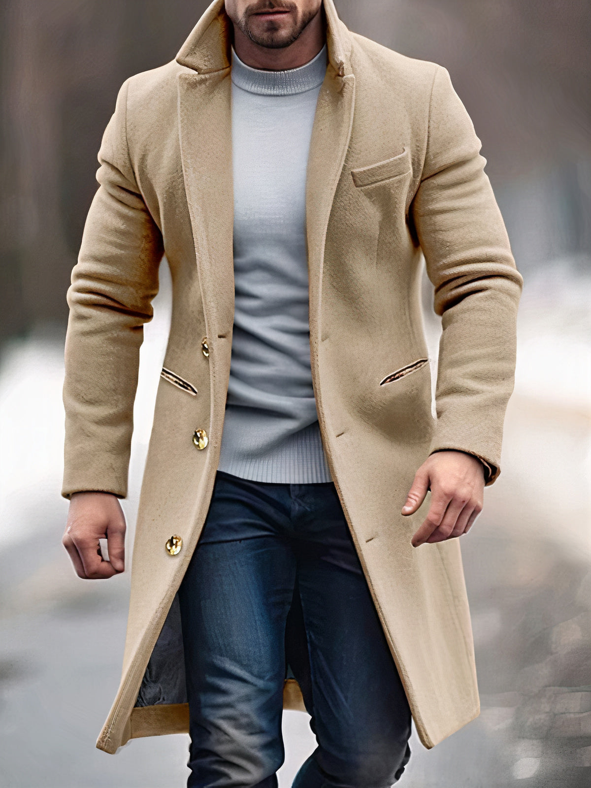 Zeke | Manteau classique à coupe ajustée für Männer