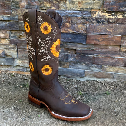 Bestickte kniehohe cowboystiefel für damen