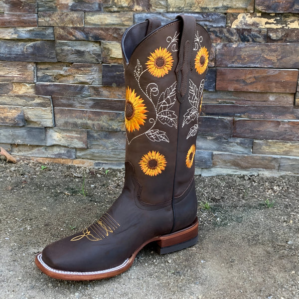Bestickte kniehohe cowboystiefel für damen